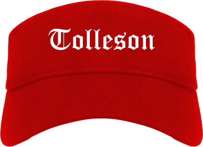 Tolleson Arizona AZ Old English Mens Visor Cap Hat Red