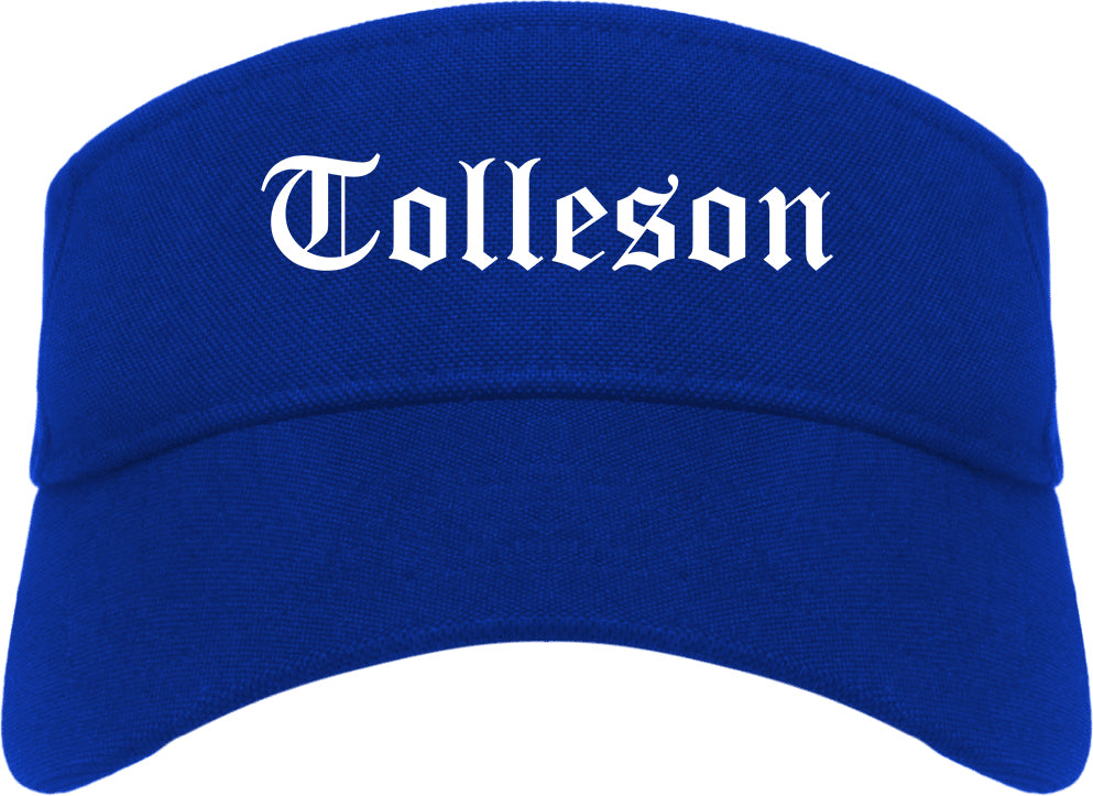Tolleson Arizona AZ Old English Mens Visor Cap Hat Royal Blue