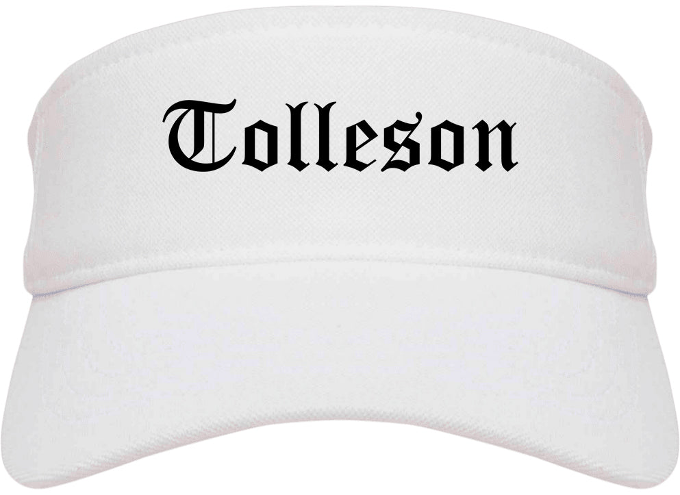 Tolleson Arizona AZ Old English Mens Visor Cap Hat White