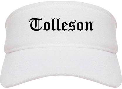 Tolleson Arizona AZ Old English Mens Visor Cap Hat White