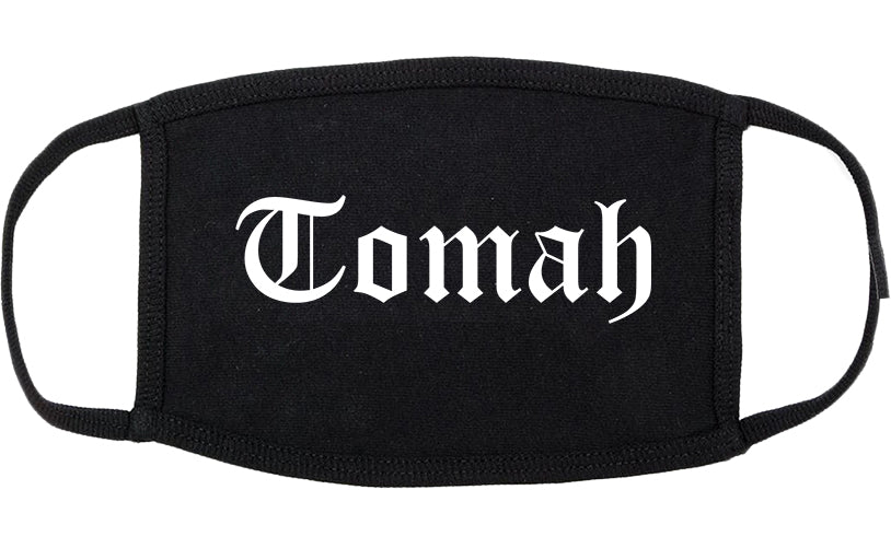 Tomah Wisconsin WI Old English Cotton Face Mask Black
