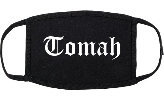 Tomah Wisconsin WI Old English Cotton Face Mask Black