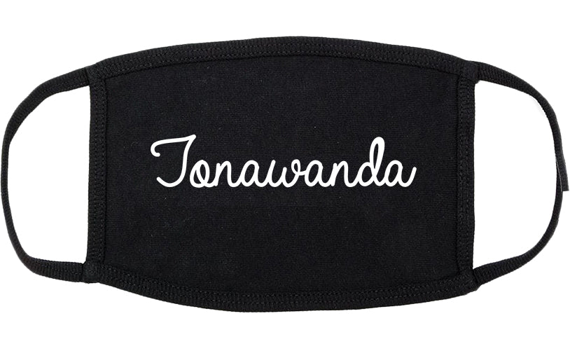 Tonawanda New York NY Script Cotton Face Mask Black