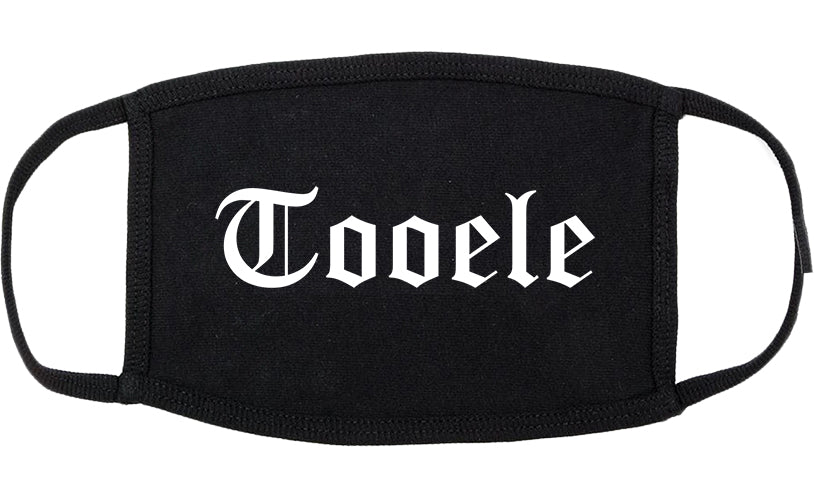 Tooele Utah UT Old English Cotton Face Mask Black