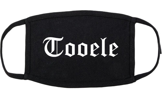 Tooele Utah UT Old English Cotton Face Mask Black