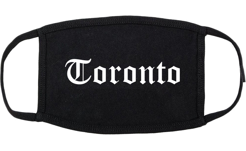 Toronto Ohio OH Old English Cotton Face Mask Black