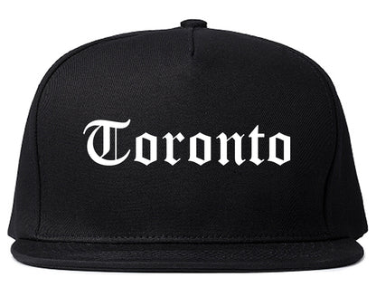 Toronto Ohio OH Old English Mens Snapback Hat Black