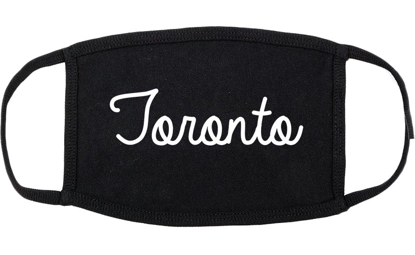 Toronto Ohio OH Script Cotton Face Mask Black