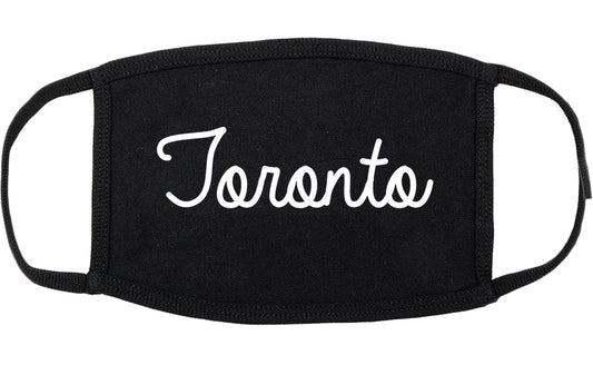 Toronto Ohio OH Script Cotton Face Mask Black
