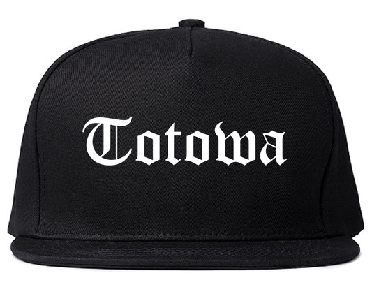 Totowa New Jersey NJ Old English Mens Snapback Hat Black