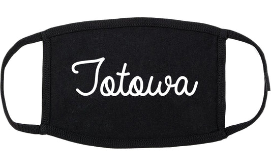 Totowa New Jersey NJ Script Cotton Face Mask Black
