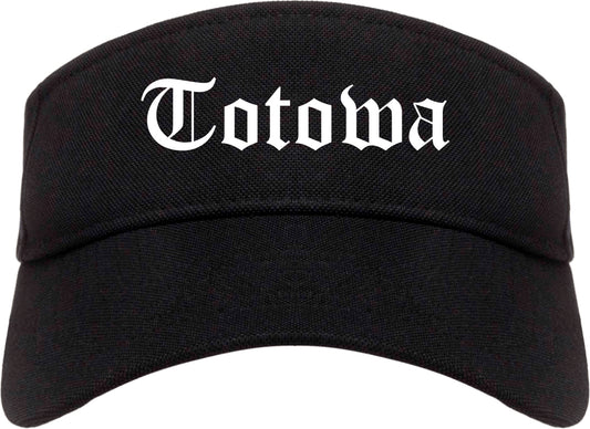 Totowa New Jersey NJ Old English Mens Visor Cap Hat Black
