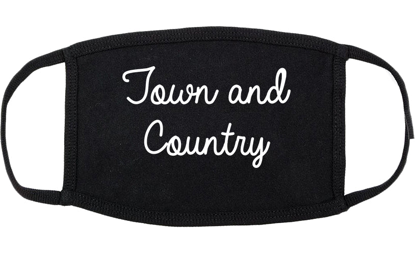 Town and Country Missouri MO Script Cotton Face Mask Black