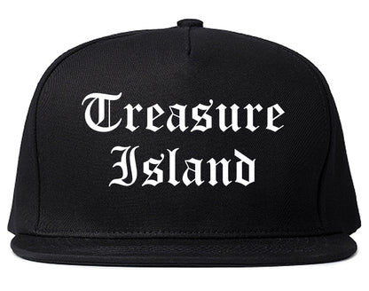 Treasure Island Florida FL Old English Mens Snapback Hat Black