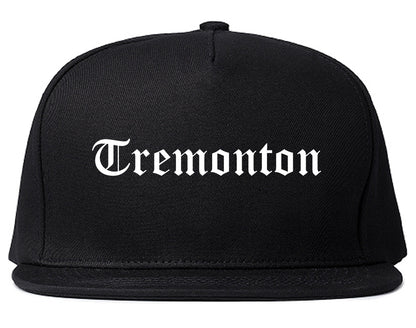 Tremonton Utah UT Old English Mens Snapback Hat Black