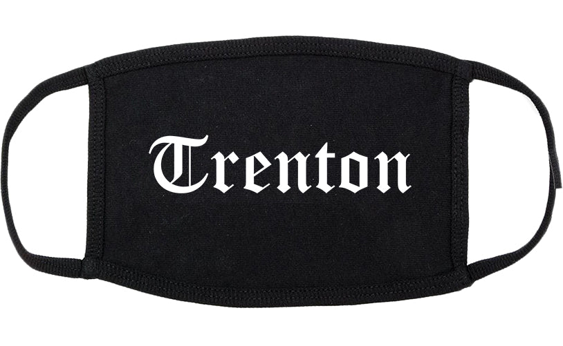 Trenton Missouri MO Old English Cotton Face Mask Black