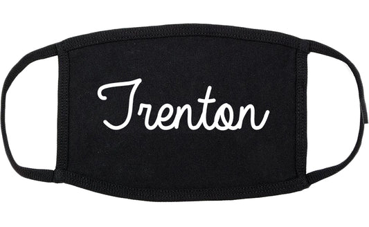 Trenton Missouri MO Script Cotton Face Mask Black