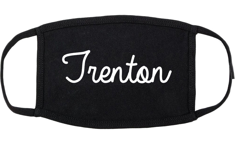 Trenton New Jersey NJ Script Cotton Face Mask Black
