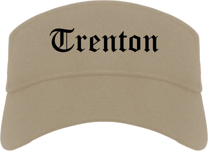 Trenton Tennessee TN Old English Mens Visor Cap Hat Khaki