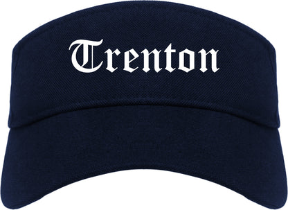 Trenton Tennessee TN Old English Mens Visor Cap Hat Navy Blue