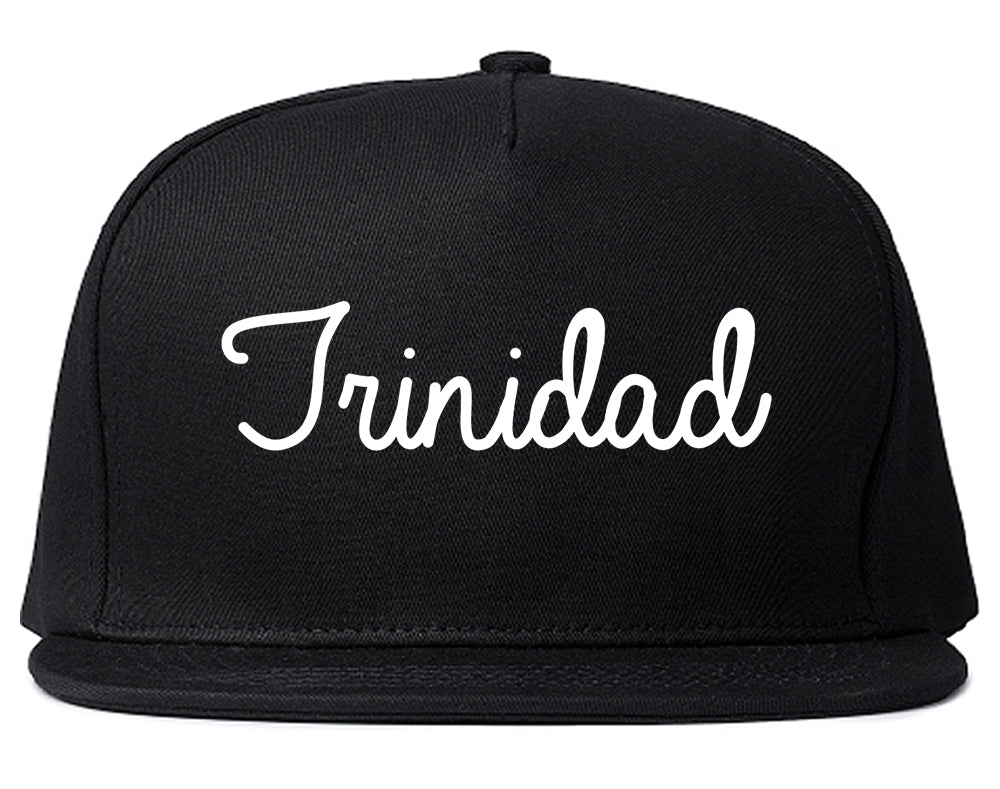 Trinidad Colorado CO Script Mens Snapback Hat Black