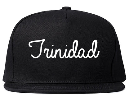 Trinidad Colorado CO Script Mens Snapback Hat Black