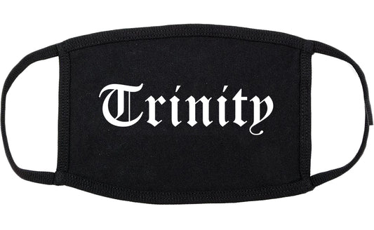 Trinity North Carolina NC Old English Cotton Face Mask Black