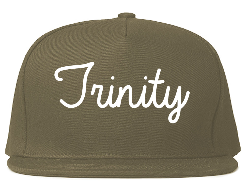 Trinity North Carolina NC Script Mens Snapback Hat Grey