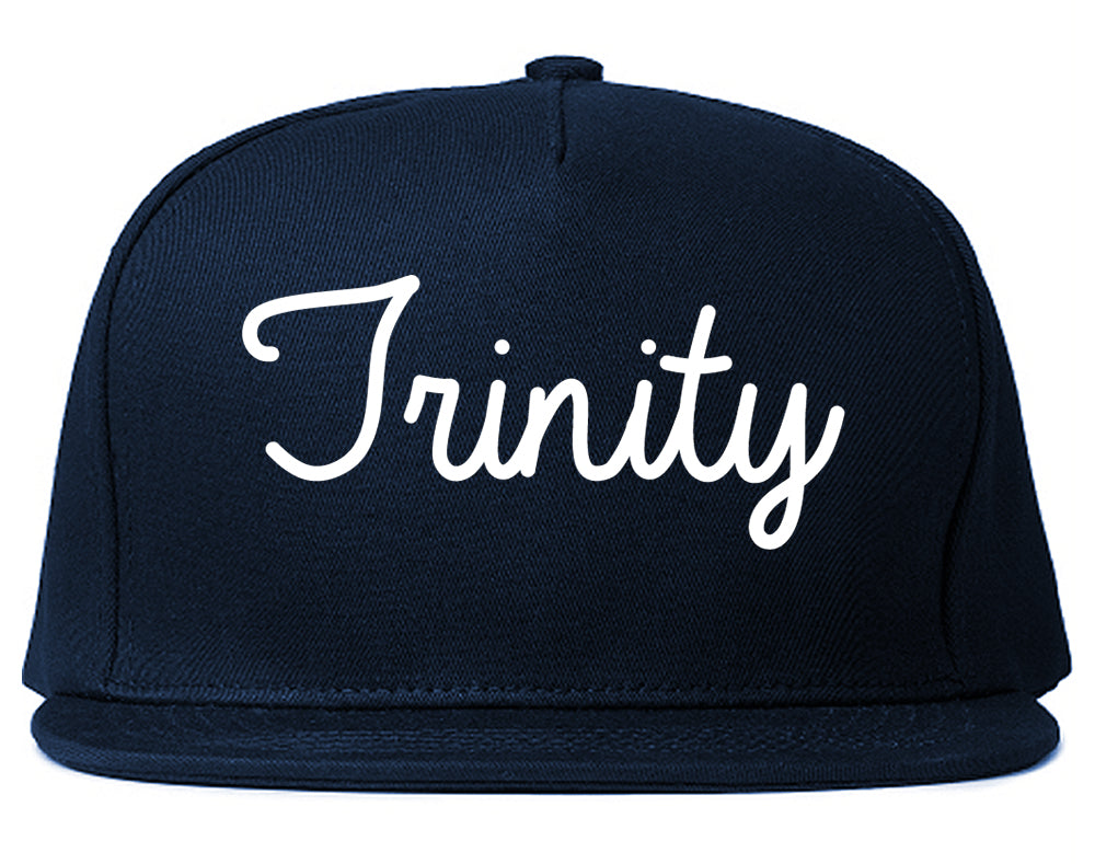 Trinity North Carolina NC Script Mens Snapback Hat Navy Blue