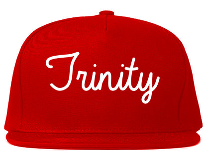 Trinity North Carolina NC Script Mens Snapback Hat Red