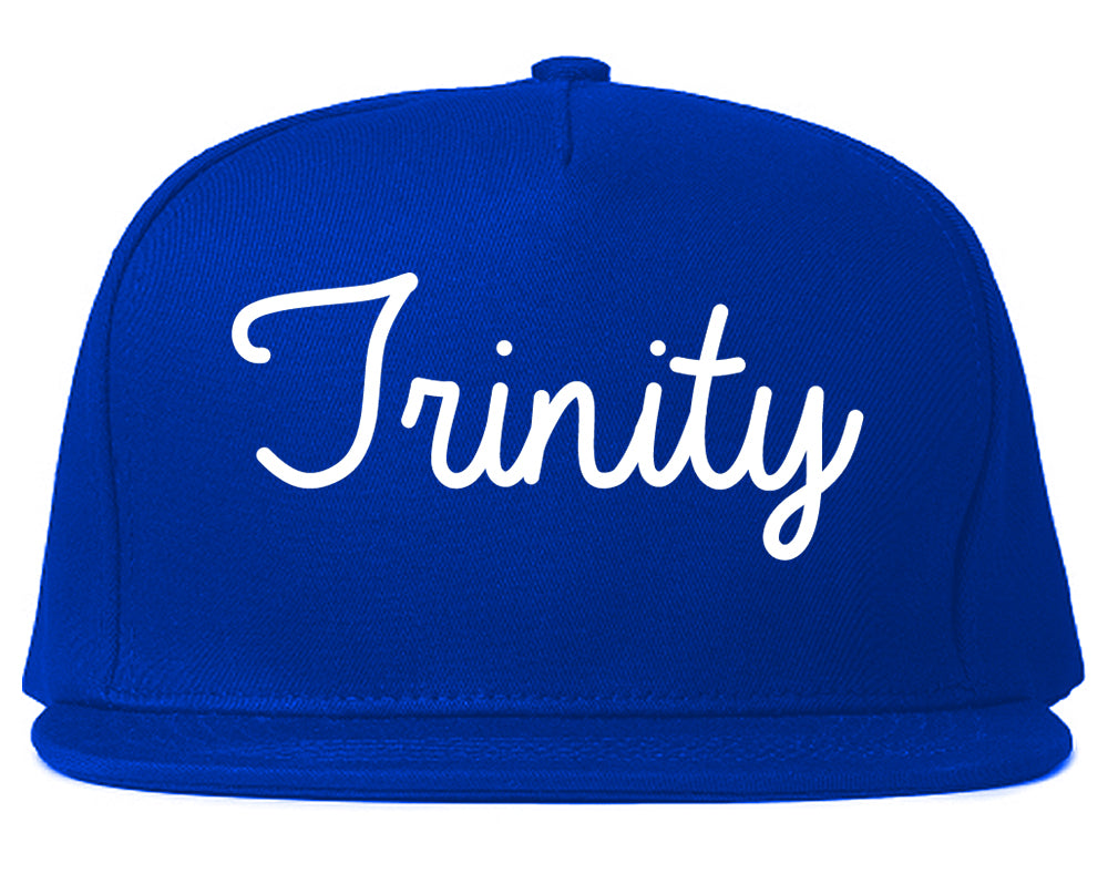 Trinity North Carolina NC Script Mens Snapback Hat Royal Blue