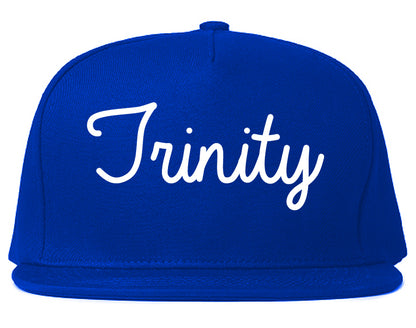 Trinity North Carolina NC Script Mens Snapback Hat Royal Blue