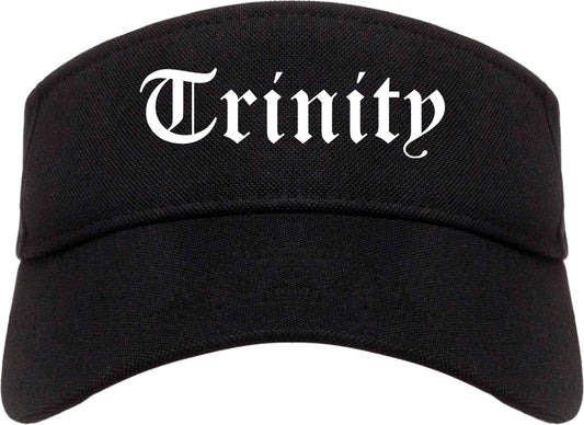 Trinity North Carolina NC Old English Mens Visor Cap Hat Black