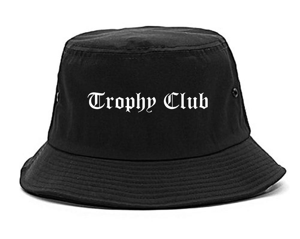 Trophy Club Texas TX Old English Mens Bucket Hat Black