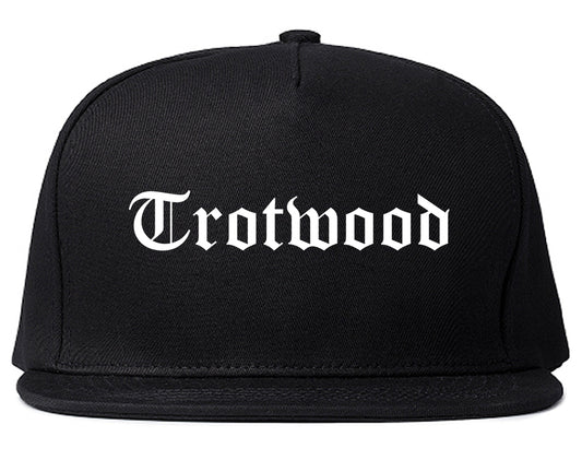 Trotwood Ohio OH Old English Mens Snapback Hat Black