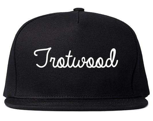 Trotwood Ohio OH Script Mens Snapback Hat Black