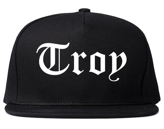 Troy Illinois IL Old English Mens Snapback Hat Black