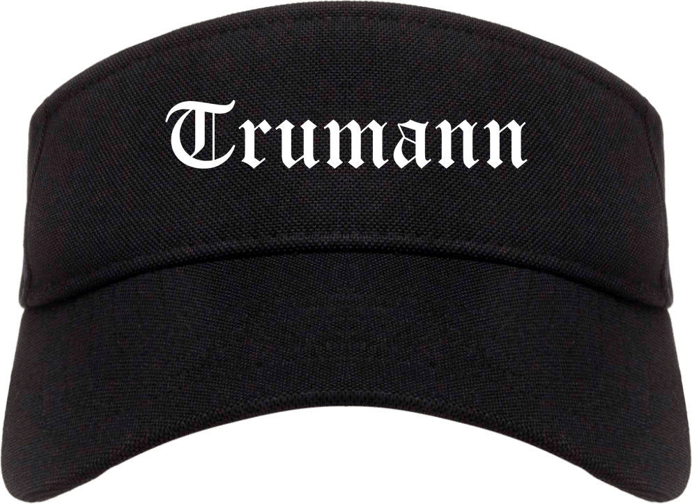 Trumann Arkansas AR Old English Mens Visor Cap Hat Black