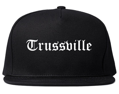 Trussville Alabama AL Old English Mens Snapback Hat Black