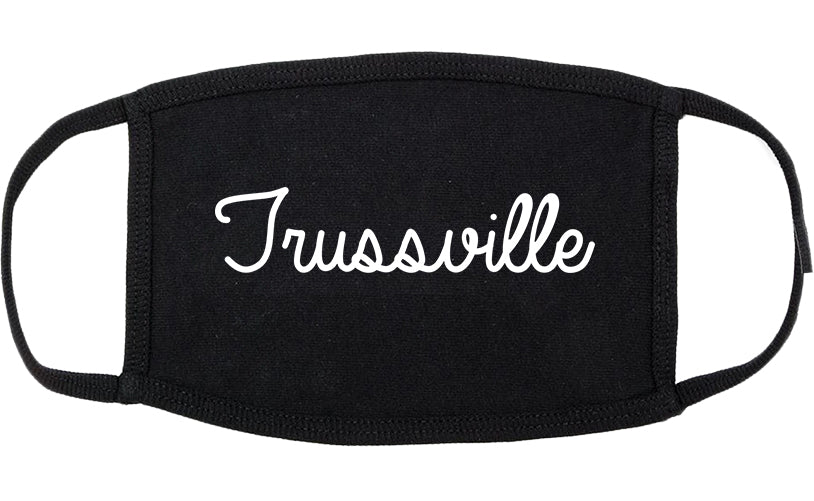 Trussville Alabama AL Script Cotton Face Mask Black