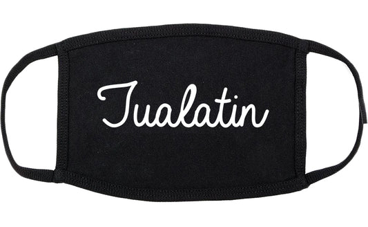 Tualatin Oregon OR Script Cotton Face Mask Black