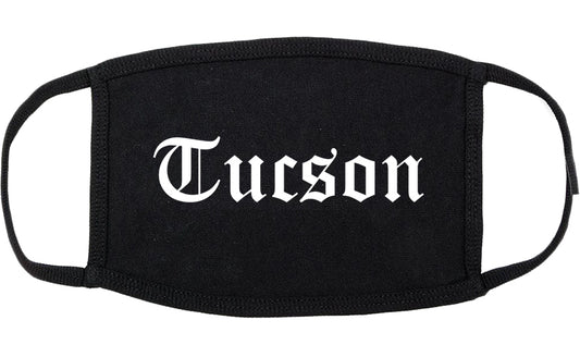 Tucson Arizona AZ Old English Cotton Face Mask Black