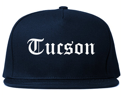 Tucson Arizona AZ Old English Mens Snapback Hat Navy Blue