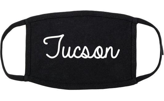 Tucson Arizona AZ Script Cotton Face Mask Black