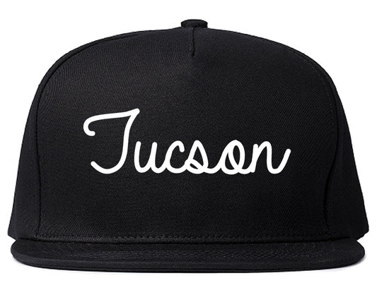 Tucson Arizona AZ Script Mens Snapback Hat Black