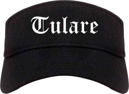 Tulare California CA Old English Mens Visor Cap Hat Black