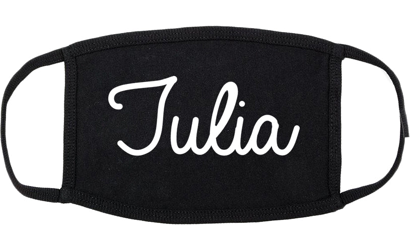 Tulia Texas TX Script Cotton Face Mask Black