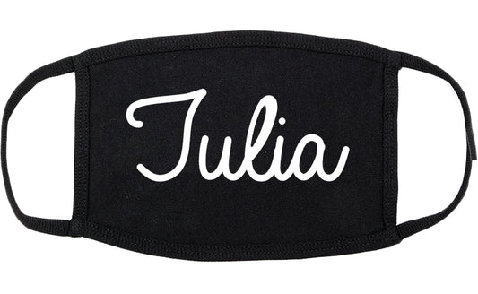 Tulia Texas TX Script Cotton Face Mask Black