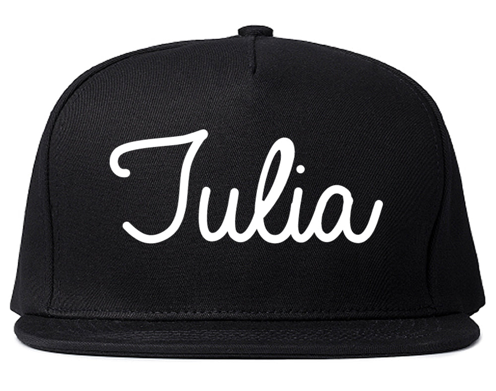 Tulia Texas TX Script Mens Snapback Hat Black