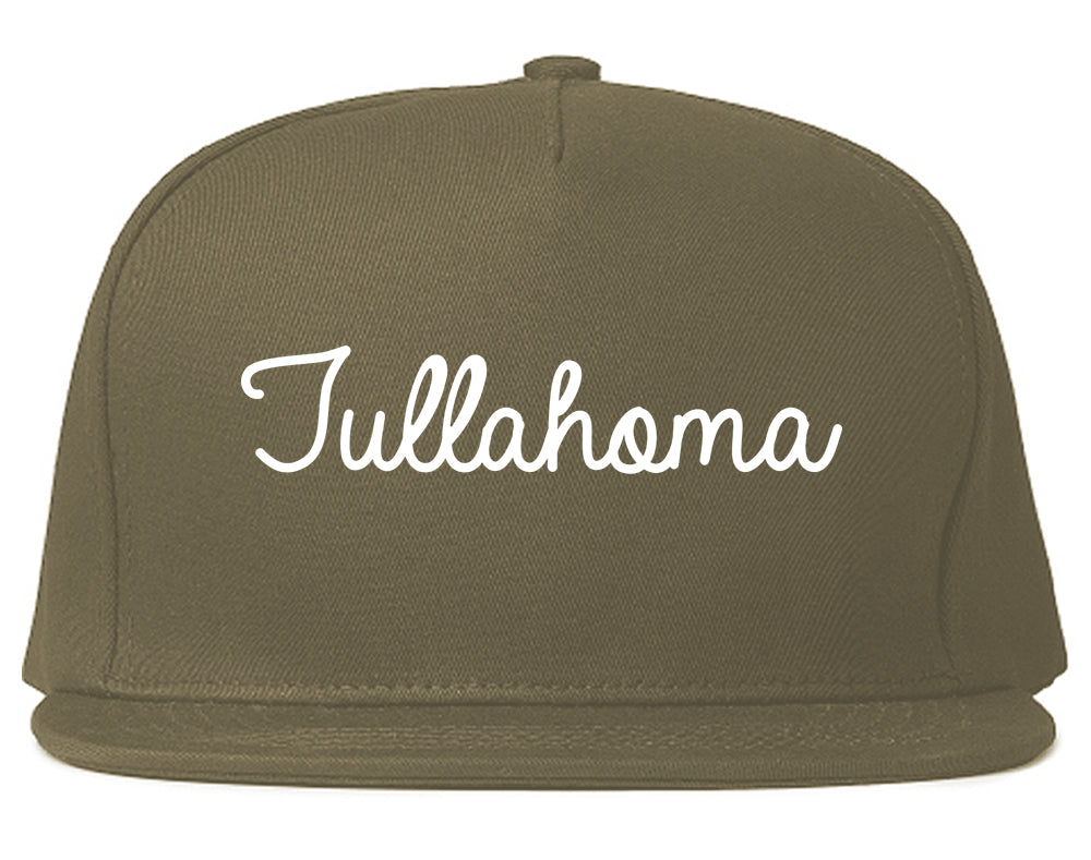 Tullahoma Tennessee TN Script Mens Snapback Hat Grey